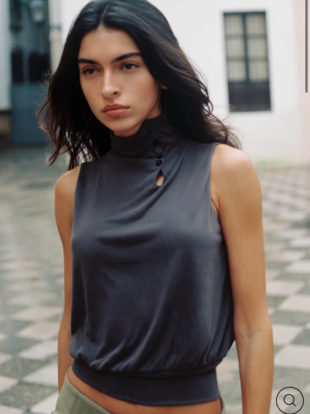 With Jean Nova Top Charcoal Brand New with Tags